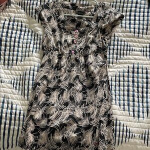 Ezekiel Black and White Mini Dress with Abstract Print